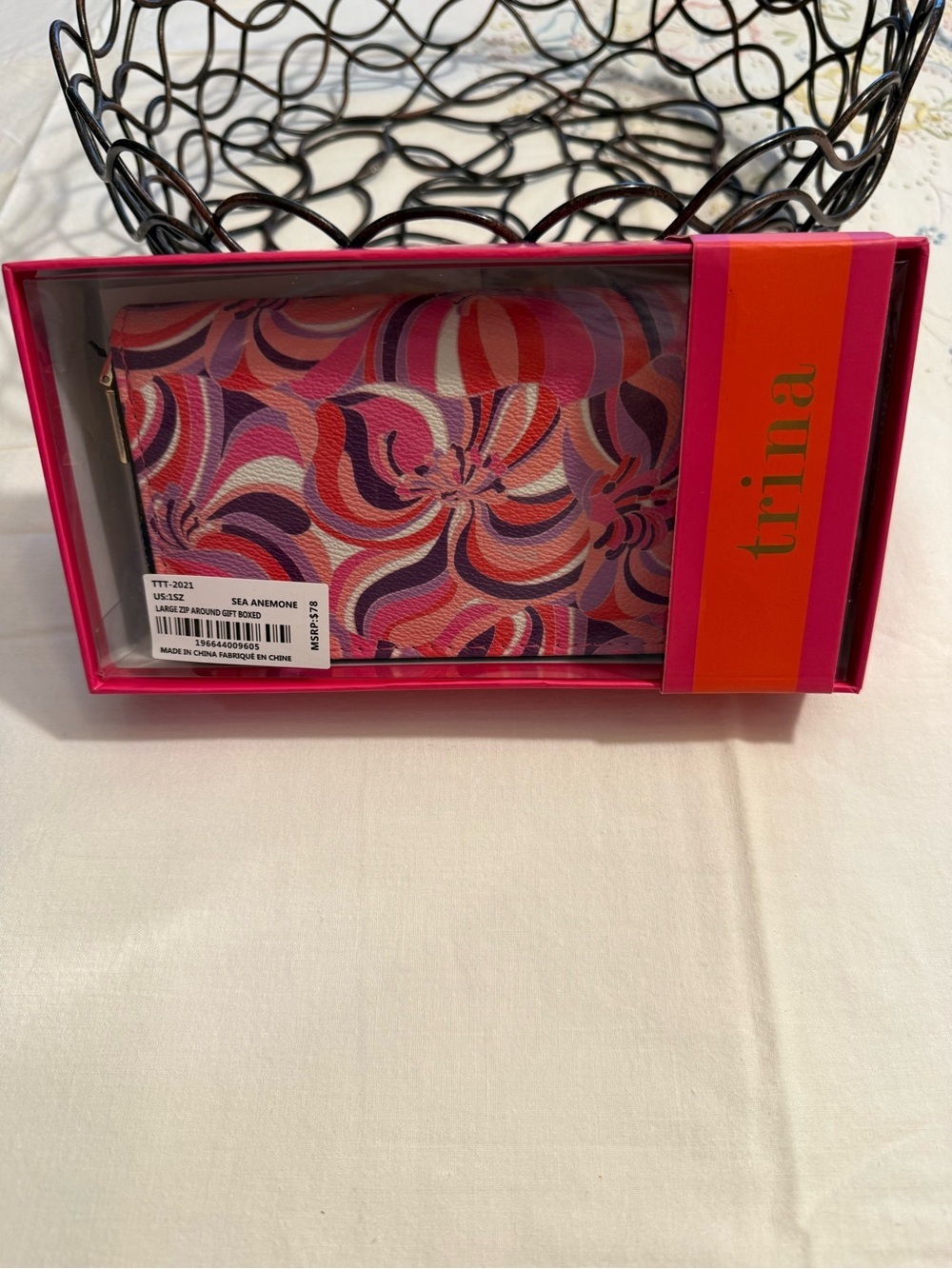 Trina Pink Multi-Color Floral Wallet